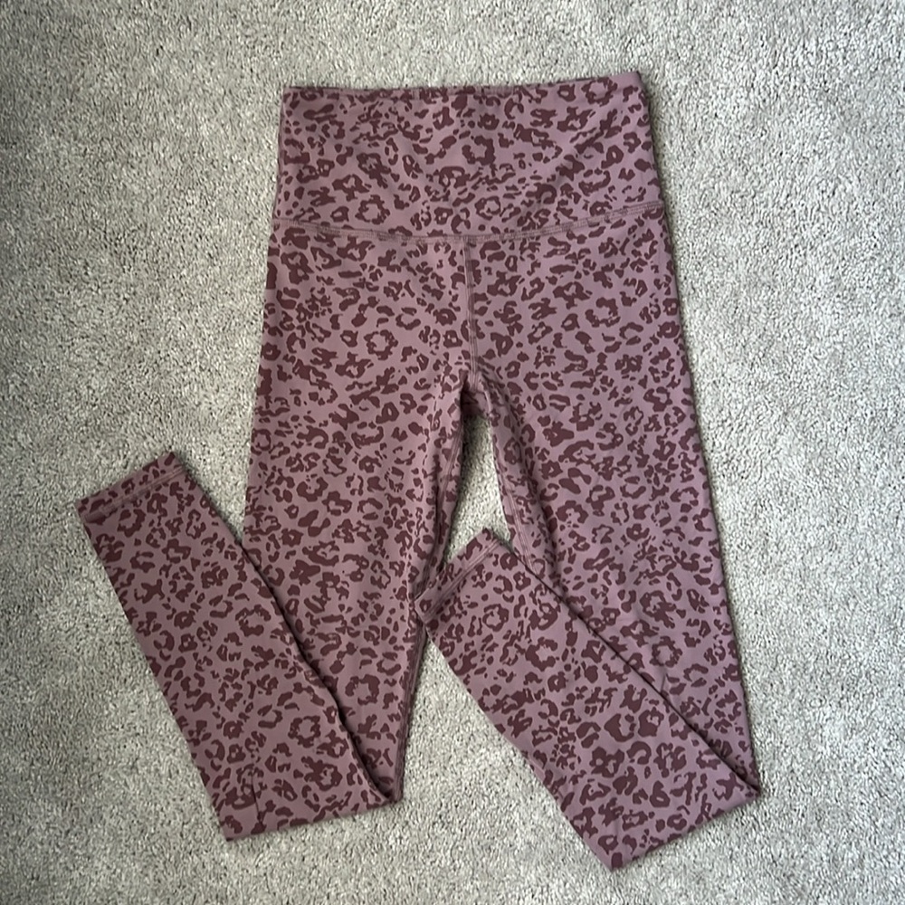 Athleta LEOPARD ELATION ULTRA HIGH RISE TIGHT Flora Mauve‎
